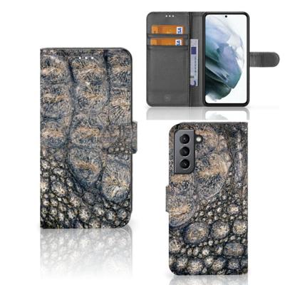 Samsung Galaxy S21 FE | Telefoonhoesje | Met pasjeshouder | Krokodillenprint