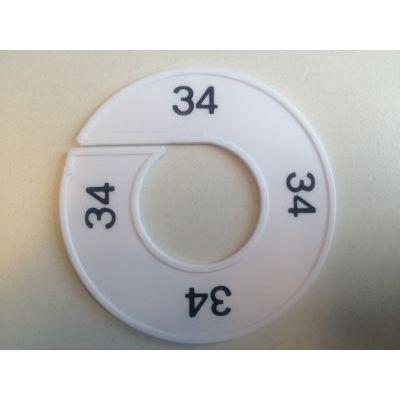 Maatring wit/zwart 34