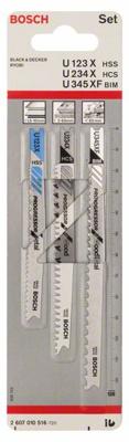 Bosch Accessoires 3-delige decoupeerzaagbladenset U 123 X; U 234 X; U 345 XF 1st - 2607010516