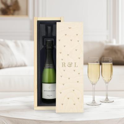 Champagne in gegraveerde kist - René Schloesser (375ml)