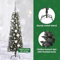 VidaXL Kunstkerstboom met 150 led groen 150 cm pvc en plastic en staal - thumbnail