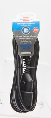 Brennenstuhl Kunststof verlengsnoer 5m zwart H03VV H2-F 2x0,75 - 1161800 Brennenstuhl Kunststof verlengsnoer 5m zwart H03VV H2-F 2x0,75 - 1161800