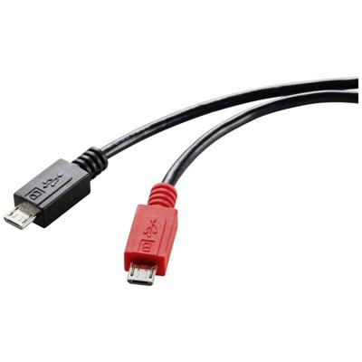 Renkforce RF-5771772 USB-kabel USB 2.0 USB-micro-B stekker, USB-micro-B stekker 0.30 m Zwart Met OTG-functie Renkforce RF-5771772 USB-kabel USB 2.0 USB-micro-B stekker, USB-micro-B stekker 0.30 m Zwart Met OTG-functie