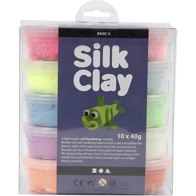 Silk Clay - felle kleuren, 10x40gr - thumbnail