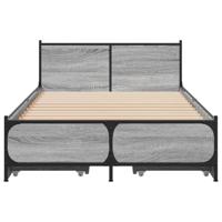 Bedframe met lades bewerkt hout grijs sonoma eiken 75x190 cm - thumbnail