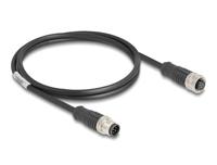 Delock 80811 RJ45 / M12 Netwerkkabel, patchkabel CAT 5e S/FTP 5.00 m Zwart 1 stuk(s) - thumbnail