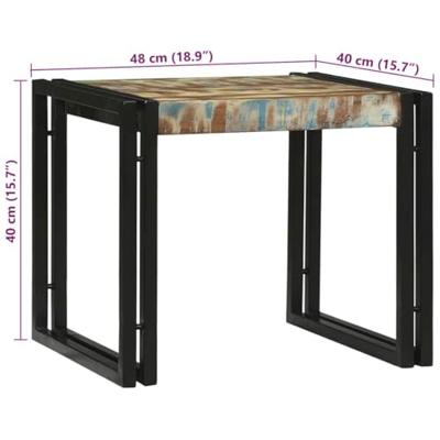 Salontafel 2 pcs Multikleur massief gerecycled hout