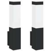 VidaXL Buiten wandlamp 2 pcs zwart 10.5 x 6 x 33 cm - thumbnail