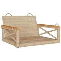 Schommelbank 63x62x40 cm poly rattan beige - thumbnail