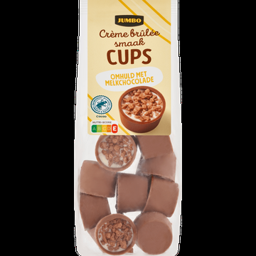 Jumbo Creme Brulee Smaak Cups Omhuld met Melkchocolade 125 g