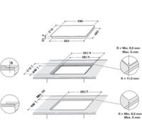 Whirlpool SMC 604 F/NE kookplaat Zwart Ingebouwd 60 cm Keramisch 6 zone(s) - thumbnail
