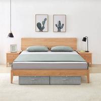 VidaXL Opbergboxen 2 st 70x40x18 cm stof grijs - thumbnail