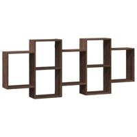 Wandschap 159x18x65 cm bewerkt hout bruin eikenkleurig - thumbnail