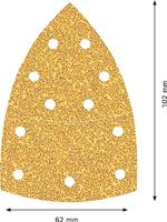 Bosch Accessories 2608901652 Schuurpapier voor multischuurmachine Korrelgrootte (num) 60 (l x b) 93 mm x 102 mm 10 stuk(s) - thumbnail