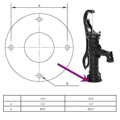 Handwaterpomp gietijzer