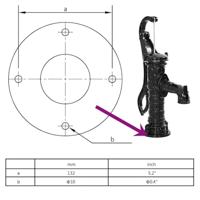 Handwaterpomp gietijzer - thumbnail