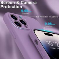 Lunso - iPhone 15 Pro Max - Hoesje Flexibel silicone Backcover - Paars - thumbnail