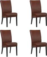 Set van 4 Cognac leren landelijke eetkamerstoelen Just - Granada leer Cognac (cognac leer) - thumbnail