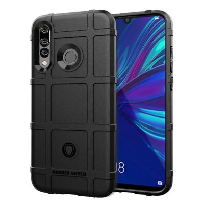 Schokbestendige ruige Shield volledige beschermende siliconen case voor Huawei P Smart + 2019 (zwart)