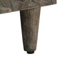 Dressoir 60x33,5x75 cm massief mangohout lichtgrijs - thumbnail