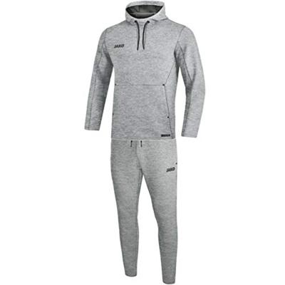 JAKO M9629 Joggingpak Met Sweaterkap Premium Basics - Grijs Gemeleerd - S
