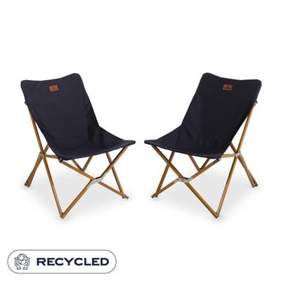 2x Mando Lounge Campingstoel | Dark navy | One Size