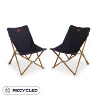 2x Mando Lounge Campingstoel | Dark navy | One Size - thumbnail