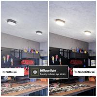 Set van 2 C-Series - LED Plafondlamp zwart ovaal - Wandlamp - Scheepslamp - IP54 - 12W - 1160lm - 6500K Daglicht wit - voor binnen en buiten - thumbnail