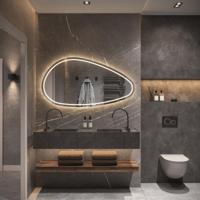 HIPP Design Phantom Organische LED spiegel - 160 x 80 cm - Directe en Indirecte LED Verlichting - Kleurenwissel - Spiegelverwarming - Touch Dimmer - thumbnail