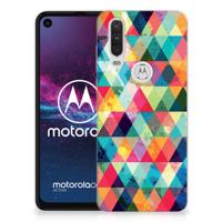 Motorola One Action TPU bumper Geruit - thumbnail