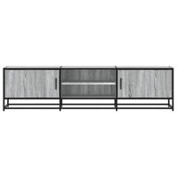 Tv-meubel 160x35x41 cm bewerkt hout metaal grijs sonoma eiken - thumbnail