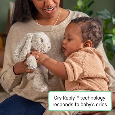 INGENUITY Baby Nachtlampje, Konijn Knuffel, Sylvie Pluche, Reageert op Baby's Huilen, Muzikaal, Lichtgevend, Witte Ruis en Speenclip INGENUITY Baby Nachtlampje, Konijn Knuffel, Sylvie Pluche, Reageert op Baby's Huilen, Muzikaal, Lichtgevend, Witte Ruis en Speenclip