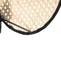 QAZQA Landelijke vloerlamp zwart met rotan 35 cm - Kata - thumbnail