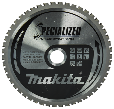 Makita Cirkelzaagblad voor Sandwichpaneel | Specialized | Ø 235mm Asgat 30mm 50T - B-33582