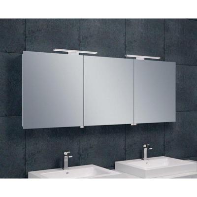 Spiegelkast Wiesbaden met Led Verlichting 160x60 Aluminium Spiegelkast Wiesbaden met Led Verlichting 160x60 Aluminium