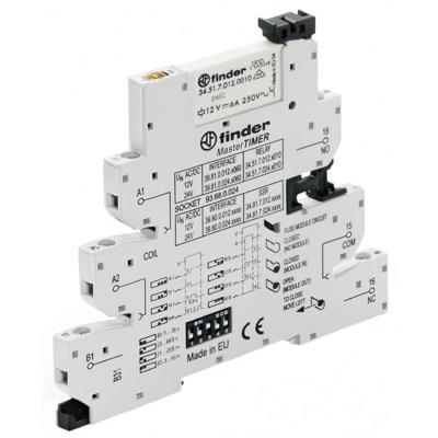 Finder 39.81.0.024.0060 Koppelrelais 24 V/DC, 24 V/AC 6 A 1x wisselcontact Tray 1 stuk(s)