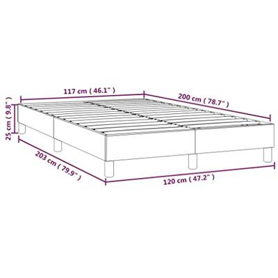 Boxspringframe fluweel donkerblauw 120x200 cm Boxspringframe fluweel donkerblauw 120x200 cm