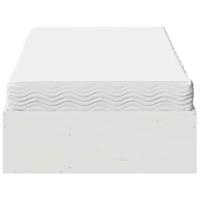 Slaapbank met matras 80x200 cm massief grenenhout wit - thumbnail