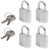 Masterlock 4 x 20mm - 11mm steel shackle, 3mm diam. - 3-pin cylinder - keyed alik - 9120EURQNOP - thumbnail