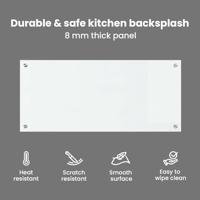 VidaXL Keuken achterwand doorzichtig 90 x 40 cm gehard glas - thumbnail