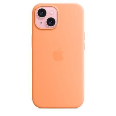 Apple Silicone MagSafe Hoesje iPhone 15 Orange Sorbet
