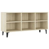VidaXL Tv-meubel met metalen poten 103,5x30x50 cm sonoma eikenkleurig - thumbnail
