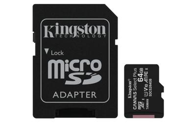 Kingston Canvas Select Plus micro SDXC 64 GB geheugenkaart + adapter - thumbnail