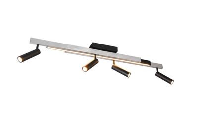 Trio 4-lichts led spotZeno metaal met zwart - 648310505