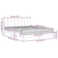 Bed met matras "Hanko" stof taupe 160x200 cm - thumbnail