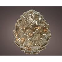 Micro Led Dennenappel glas Ø17cm - thumbnail