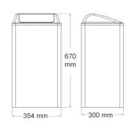 Mediclinics Mediclinics afvalbak gesloten 65l. PP0065CS - RVS - thumbnail