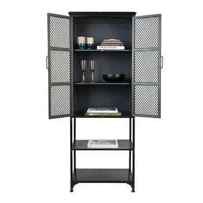 Dutchbone Opbergkast Denver 160.5 x 60cm - Zwart