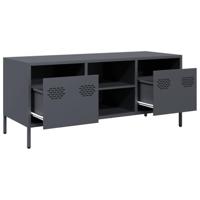Tv-meubel 101,5x39x43,5 cm koudgewalst staal antracietkleurig - thumbnail