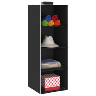 VidaXL Kledingorganisers hangend 2 st met 4 schappen stof